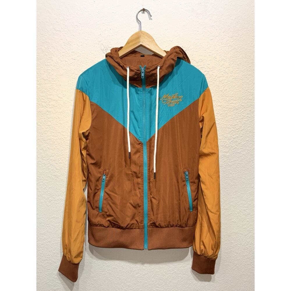Modern Times Beer Brerwery Colorblock Jacket Small Mesh Lined